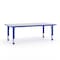 Flash Furniture Rectangle Preschool Table, Bl, 23.625" W x 47.25" L, Plastic, Steel, Blue YU-YCY-060-RECT-TBL-BLUE-GG - alternate 1